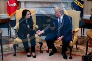 ترامب واية حجازى لوجو